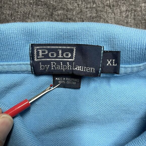 Polo Ralph Lauren Short Sleeve Shirt Mens XL Blue Cotton - Picture 2 of 5